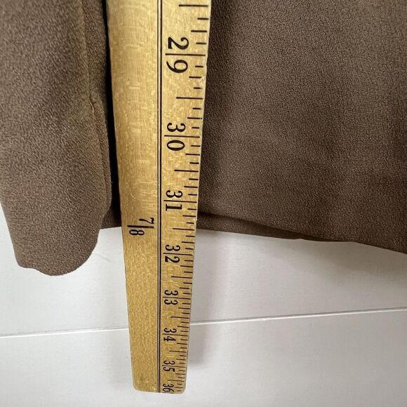 SPANX Crepe Pleated Trouser Pants Cedar 20542 Pull On High Rise Women M Wide Leg - Picture 10 of 13